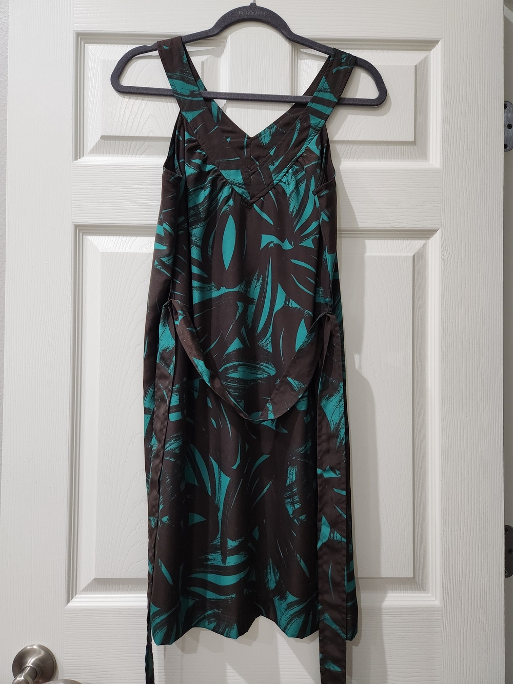 Banana Republic Brown & Teal Patterned Dress